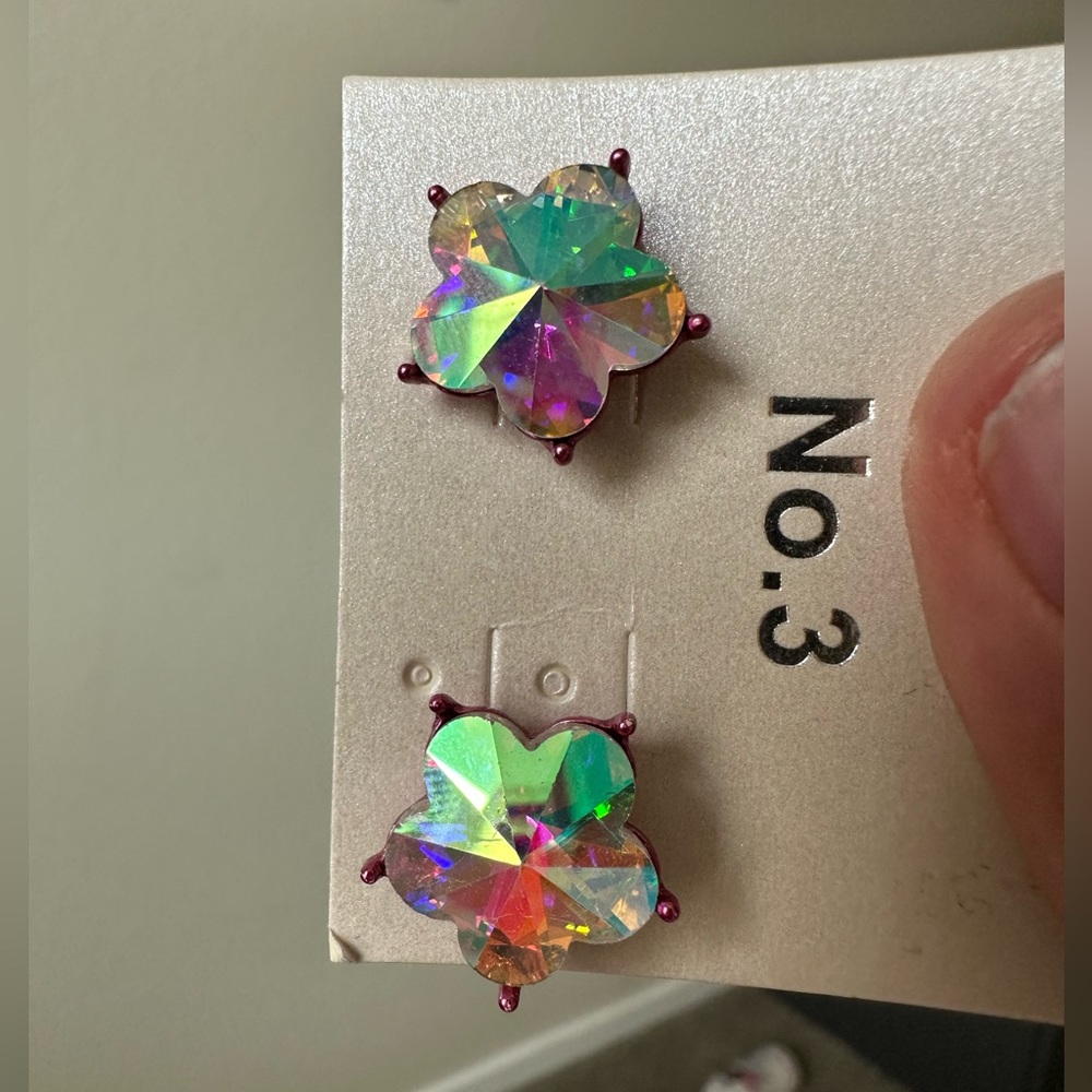 Iridescent Betsey Johnson studs